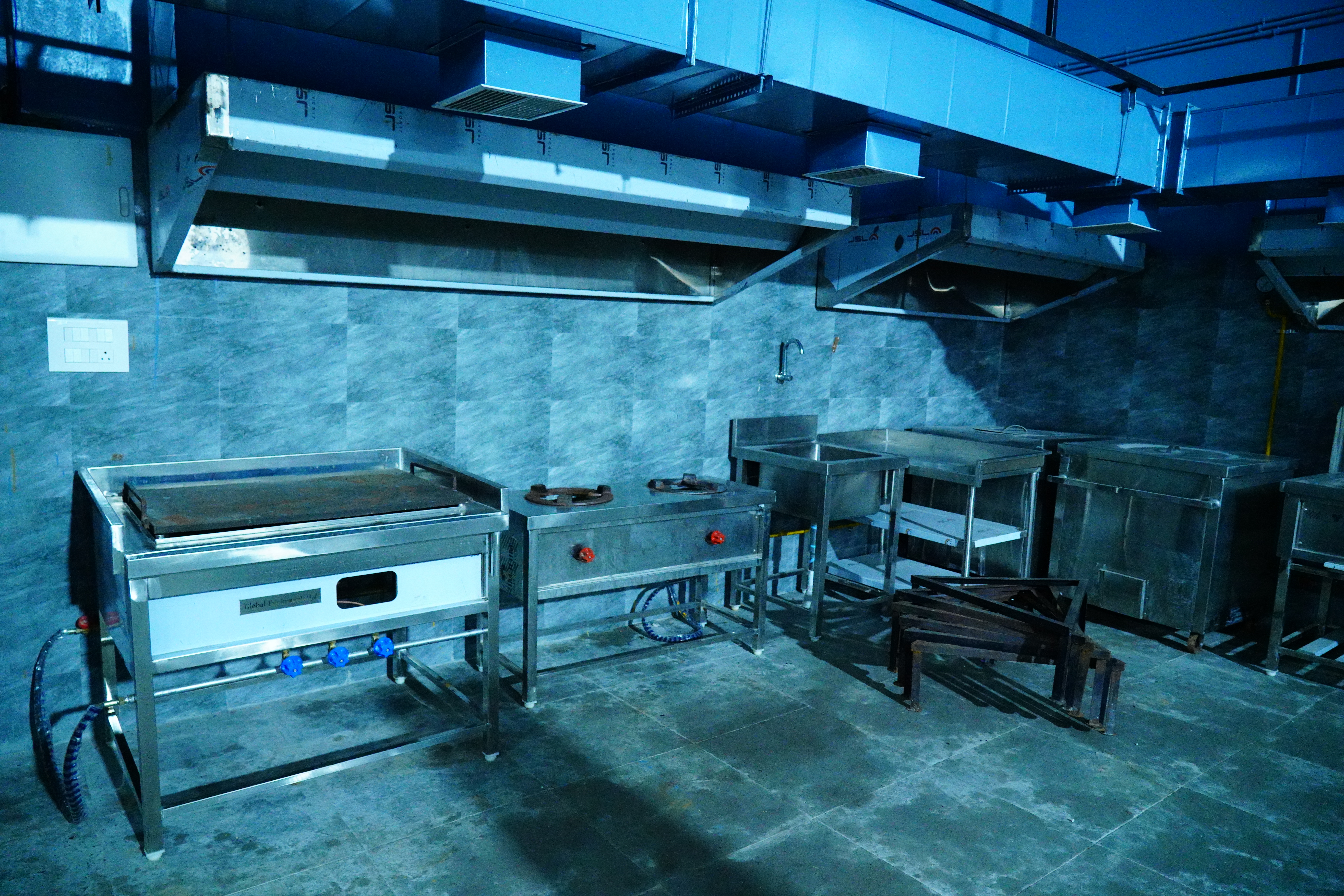 Restaurant kitchen in action